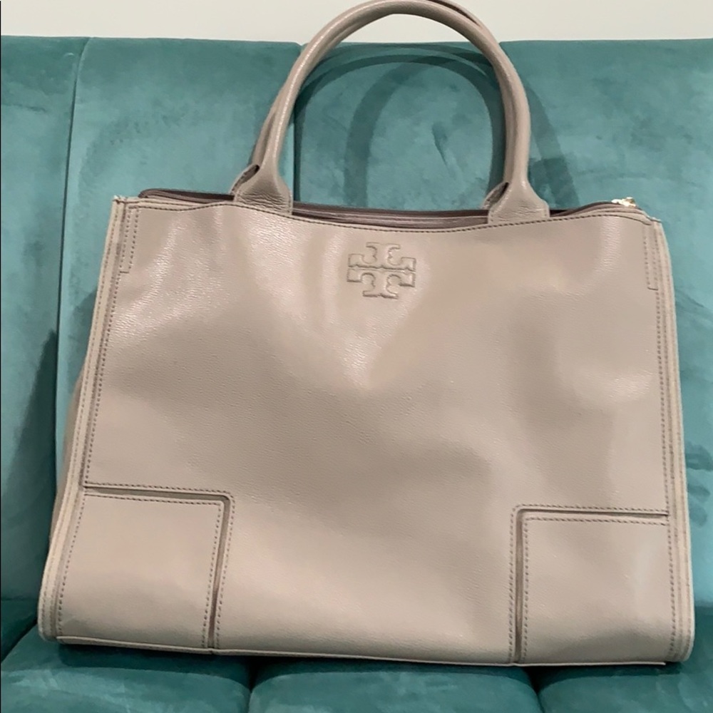 Tory Burch Ella Canvas Tote - French Gray